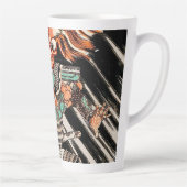 Portret van oosterse japanese ukiyo-e samurai latte mok (Rechts)