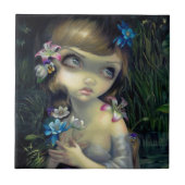 "Portret van Ophelia" Tile Tegeltje (Voorkant)