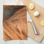 Portret van orang-oetan mannetje, Georgia, VS Theedoek (Quarter Fold)