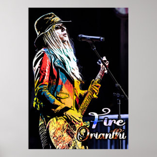 Portret van Orianthi-gitarist Poster