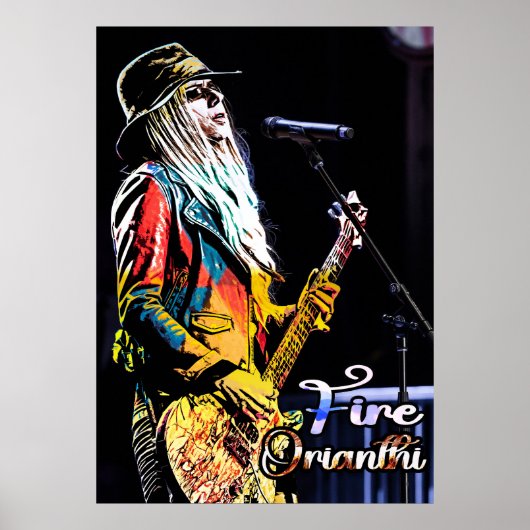 Portret van Orianthi-gitarist Poster (Voorkant)