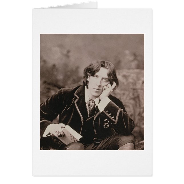 Portret van Oscar Wilde (1854-1900), 1882 (b/w pho (Voorkant)