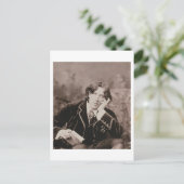 Portret van Oscar Wilde (1854-1900), 1882 (b/w pho Briefkaart (Staand voorkant)