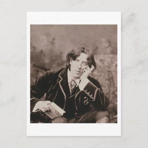 Portret van Oscar Wilde (1854-1900), 1882 (b/w pho Briefkaart
