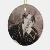 Portret van Oscar Wilde (1854-1900), 1882 (b/w pho Keramisch Ornament (Links)