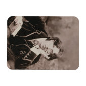Portret van Oscar Wilde (1854-1900), 1882 (b/w pho Magneet (Horizontaal)