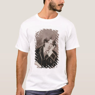Portret van Oscar Wilde (1854-1900), 1882 (b/w pho T-shirt