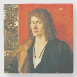 Portret van Oswolt Krel door Albrecht Durer Stenen Onderzetter