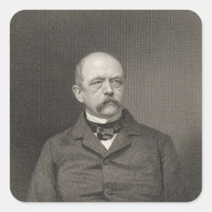 Portret van Otto von Bismarck Vierkante Sticker