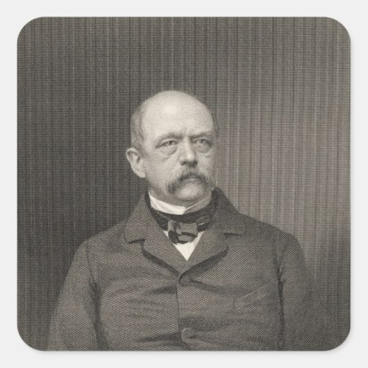 Portret van Otto von Bismarck Vierkante Sticker (Voorkant)