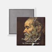 Portret van oud Man met baard door Vincent van Gog Magneet (Voorkant / Achterkant)
