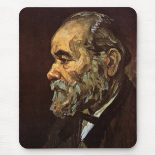 Portret van oud Man met baard door Vincent van Gog Muismat