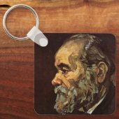 Portret van oud Man met baard door Vincent van Gog Sleutelhanger (Voorkant)