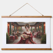 Portret van oude Chinese genade Hangend Wandkleed (Voorkant 3)