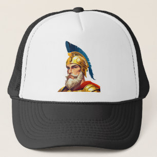 Portret van oude Griekse krijger Trucker Pet