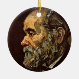 Portret van oude man met baard door Vincent van Go Keramisch Ornament