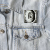 Portret van Ovid Vierkante Button 5,1 Cm (In situ)