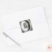 Portret van Ovid Vierkante Sticker (Envelop)
