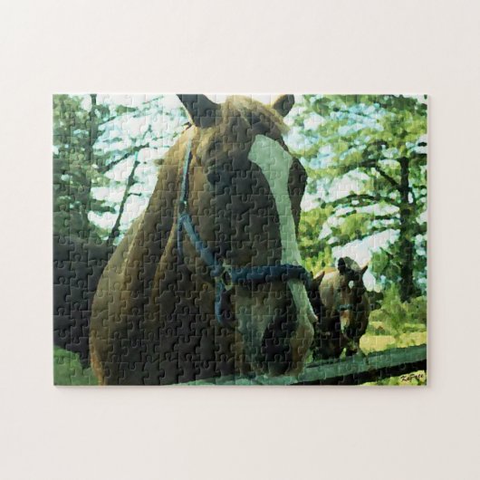 Portret van paarden legpuzzel (Horizontaal)