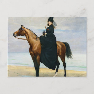 Portret van Paardensport van Mademoiselle Croizett Briefkaart