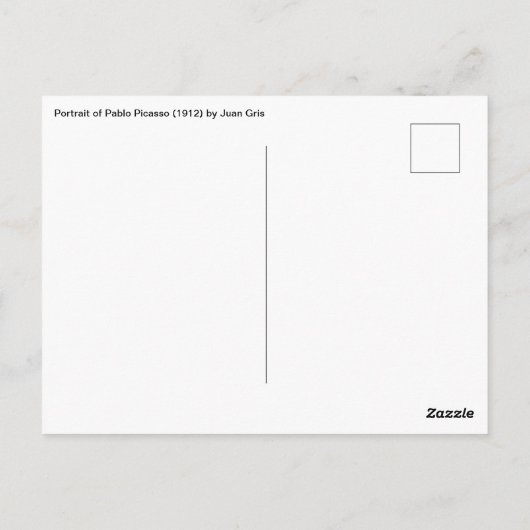 Portret van Pablo Picasso door Juan Gris Briefkaart (Achterkant)