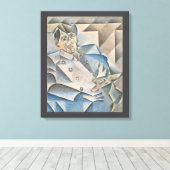 Portret van Pablo Picasso door Juan Gris Canvas Afdruk (Insitu (Houten vloer))