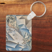 Portret van Pablo Picasso door Juan Gris Sleutelhanger (Achterkant)