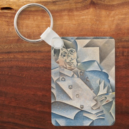 Portret van Pablo Picasso door Juan Gris Sleutelhanger (Voorkant)