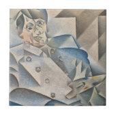 Portret van Pablo Picasso door Juan Gris Tegeltje (Voorkant)