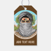 portret van palestijnse vrijheidsstrijder cadeaulabel (Voorkant)