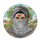 portret van palestijnse vrijheidsstrijder dartbord (Voorkant)