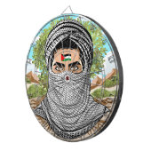 portret van palestijnse vrijheidsstrijder dartbord (Voorkant Rechts)