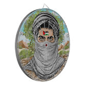 portret van palestijnse vrijheidsstrijder dartbord (Voorkant Links)