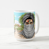 portret van palestijnse vrijheidsstrijder koffiemok (Voorkant rechts)