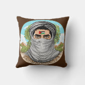 portret van palestijnse vrijheidsstrijder kussen (Achterkant)