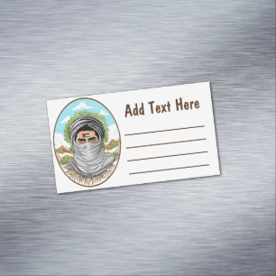 portret van palestijnse vrijheidsstrijder magnetisch visitekaartje