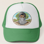 portret van palestijnse vrijheidsstrijder trucker pet (Voorkant)