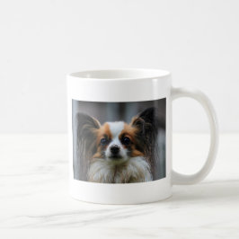 Portret van papillon-purebred koffiemok