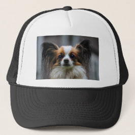 Portret van papillon-purebred trucker pet
