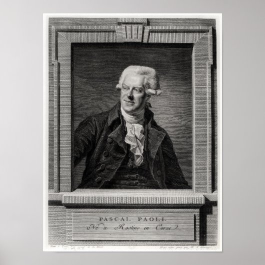 Portret van Pascal Paoli Poster (Voorkant)