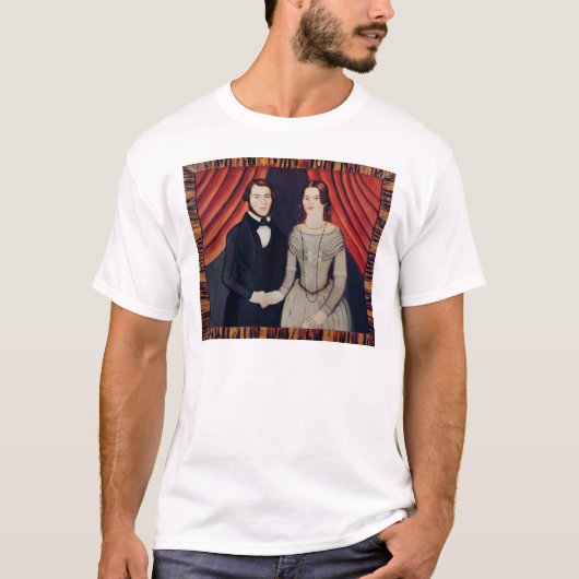 Portret van pasgetrouwden t-shirt (Voorkant)