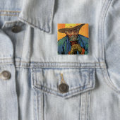 Portret van Patience Escalier van Vincent van Gogh Vierkante Button 5,1 Cm (In situ)