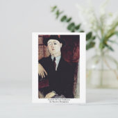 Portret van Paul Guillaume door Amedeo Modigliani Briefkaart (Staand voorkant)
