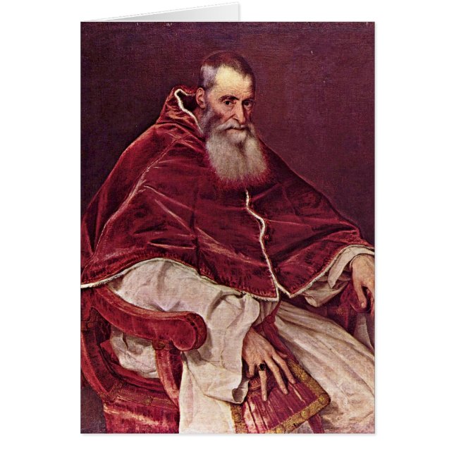Portret van Paul III. Door Titiaan (Voorkant)