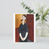 Portret van Paulette Jourdain, Modigliani Briefkaart (Staand voorkant)