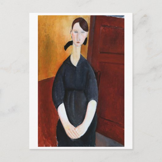 Portret van Paulette Jourdain, Modigliani Briefkaart (Voorkant)