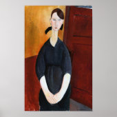 Portret van Paulette Jourdain, Modigliani Poster (Voorkant)