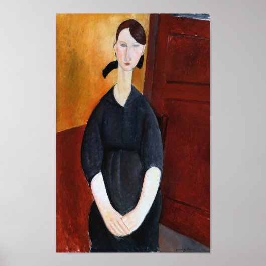 Portret van Paulette Jourdain, Modigliani Poster (Voorkant)