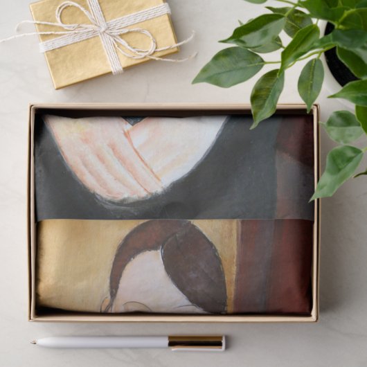 Portret van Paulette Jourdain, Modigliani Tissuepapier (Geschenk)