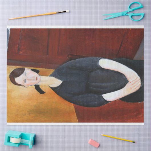 Portret van Paulette Jourdain, Modigliani Tissuepapier (Craft)